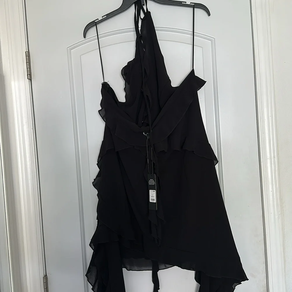 NWT Fashion Nova Ruffles and Roses Midi Dress Black Sz 2X - Picture 14 of 16